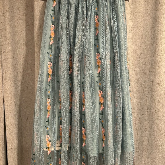 Chicwish Dresses & Skirts - Chicwish Blue Embroidery Lace Maxi skirt